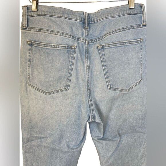 J. Crew Factory Essential Straight Distressed Jean in All Day Stretch Size 30 - Picture 6 of 12